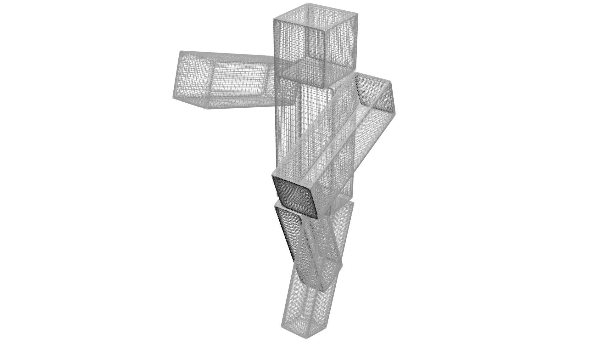 Walking Minecraft Zombie Pigman 3D model_57