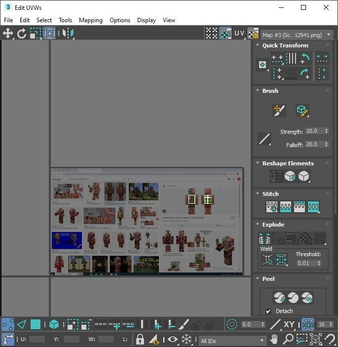 Walking Minecraft Zombie Pigman 3D model_83