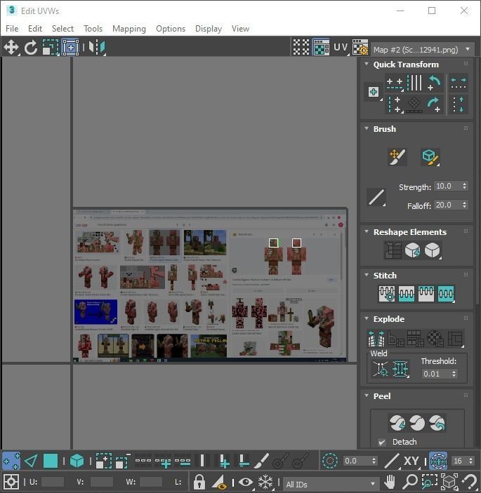 Walking Minecraft Zombie Pigman 3D model_81