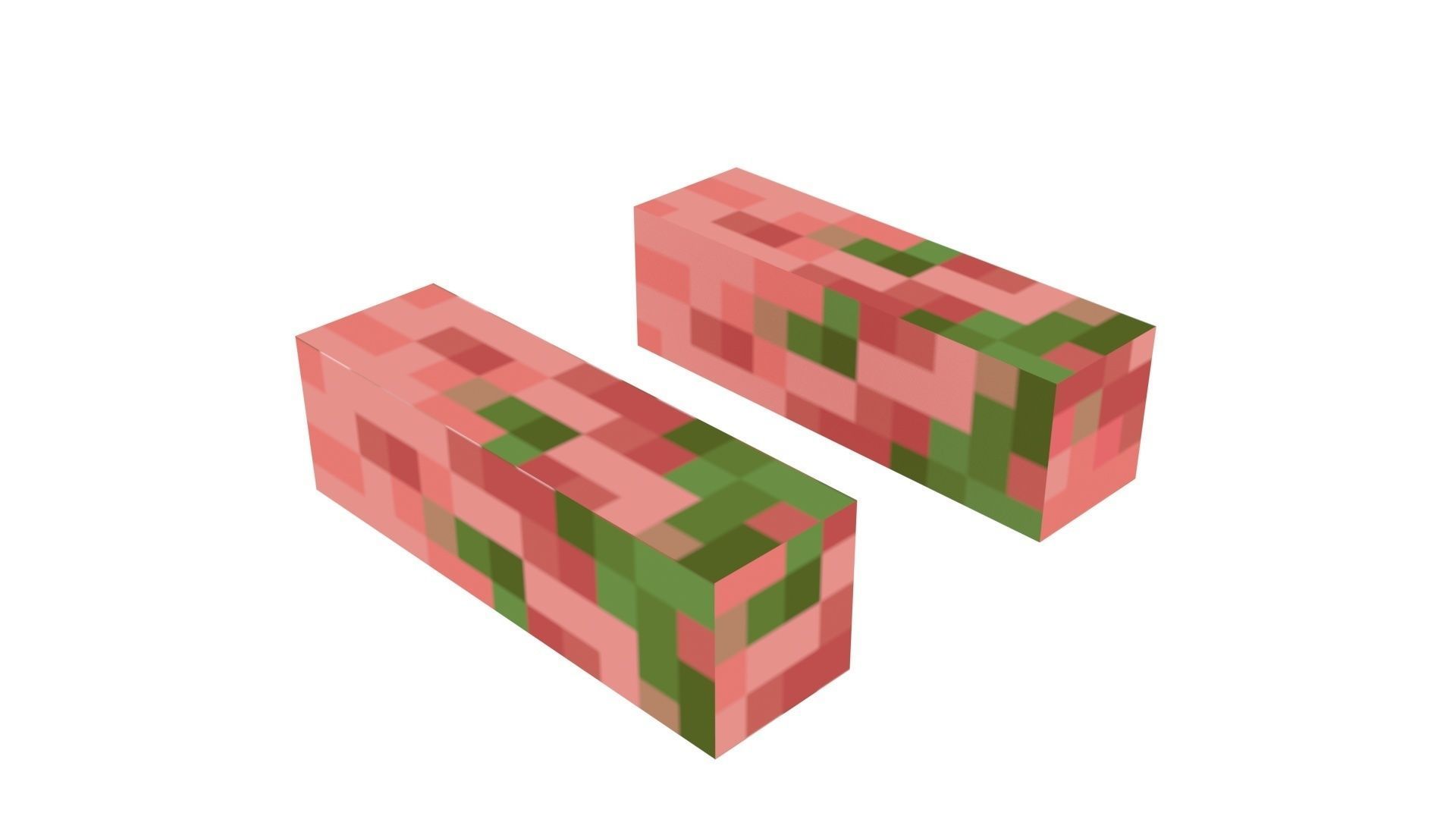 Walking Minecraft Zombie Pigman 3D model_32