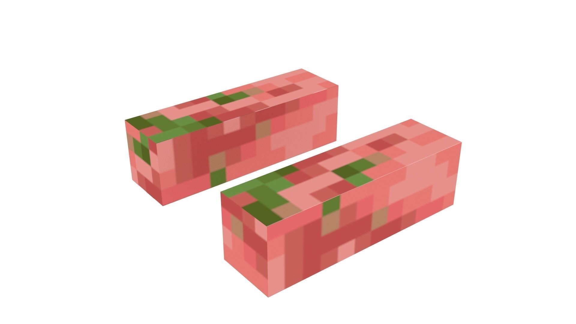 Walking Minecraft Zombie Pigman 3D model_33