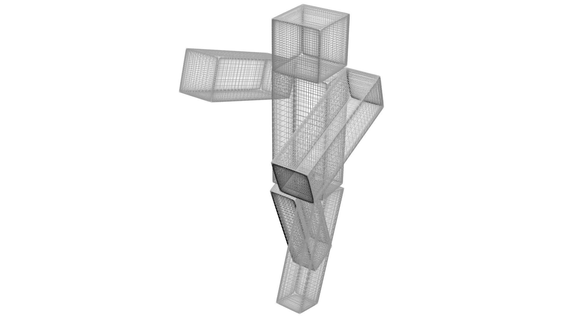 Walking Minecraft Zombie Pigman 3D model_55