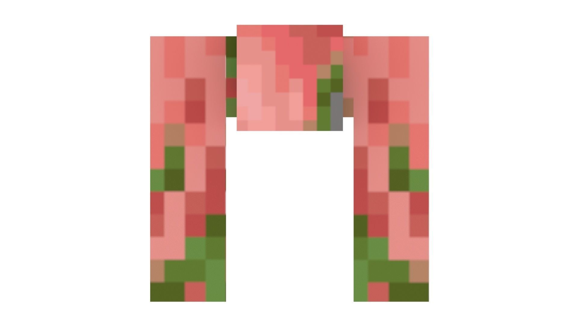 Walking Minecraft Zombie Pigman 3D model_39