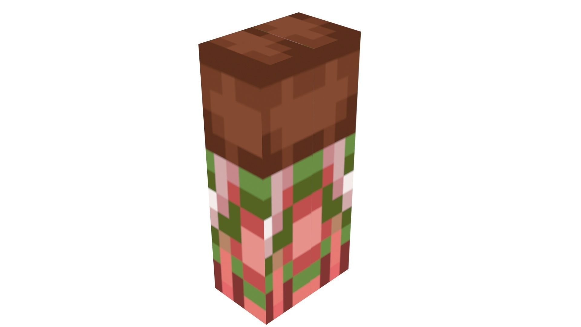 Walking Minecraft Zombie Pigman 3D model_34
