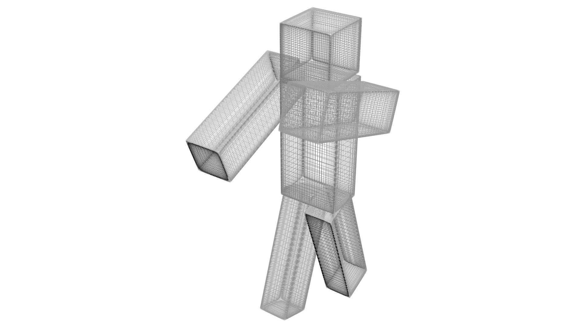 Walking Minecraft Zombie Pigman 3D model_64