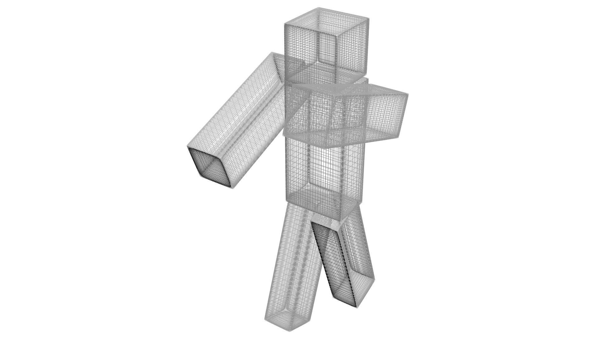 Walking Minecraft Zombie Pigman 3D model_52