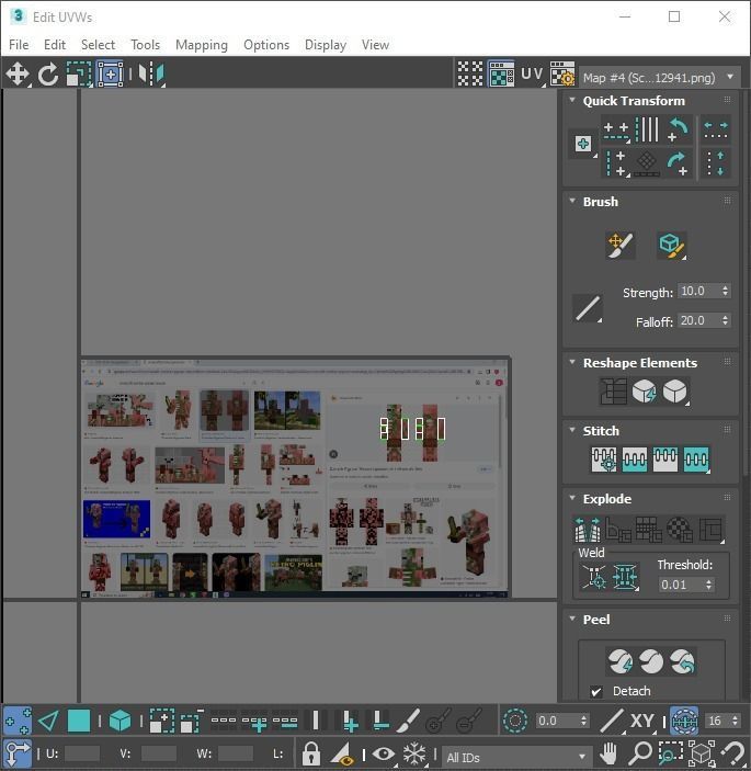 Walking Minecraft Zombie Pigman 3D model_82