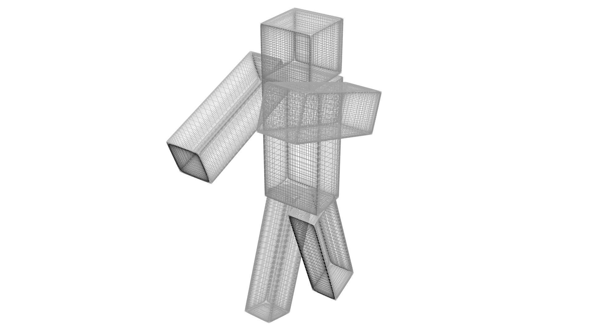 Walking Minecraft Zombie Pigman 3D model_60