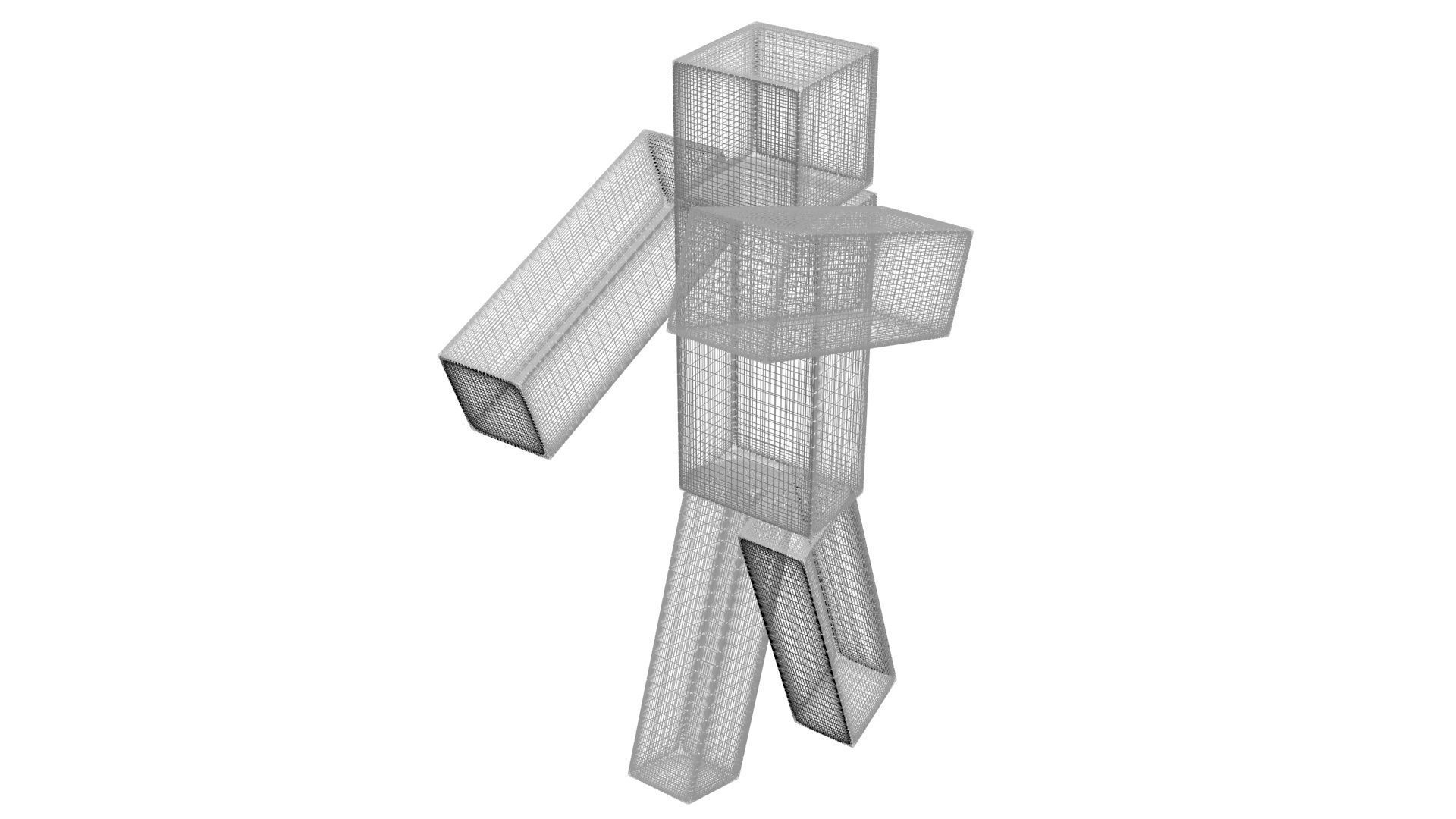 Walking Minecraft Zombie Pigman 3D model_58