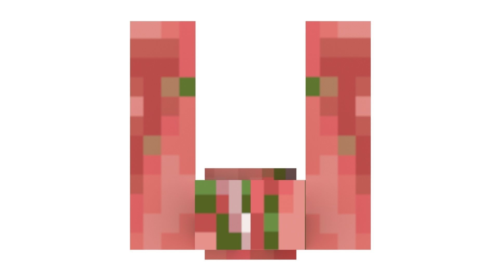 Walking Minecraft Zombie Pigman 3D model_41