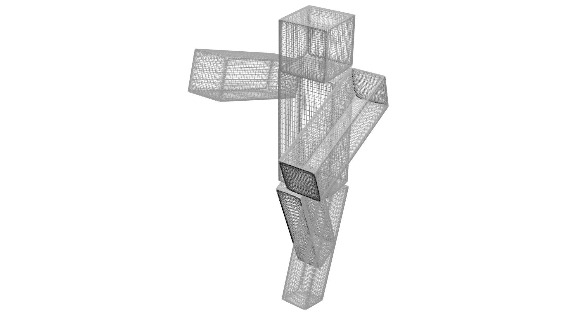 Walking Minecraft Zombie Pigman 3D model_53