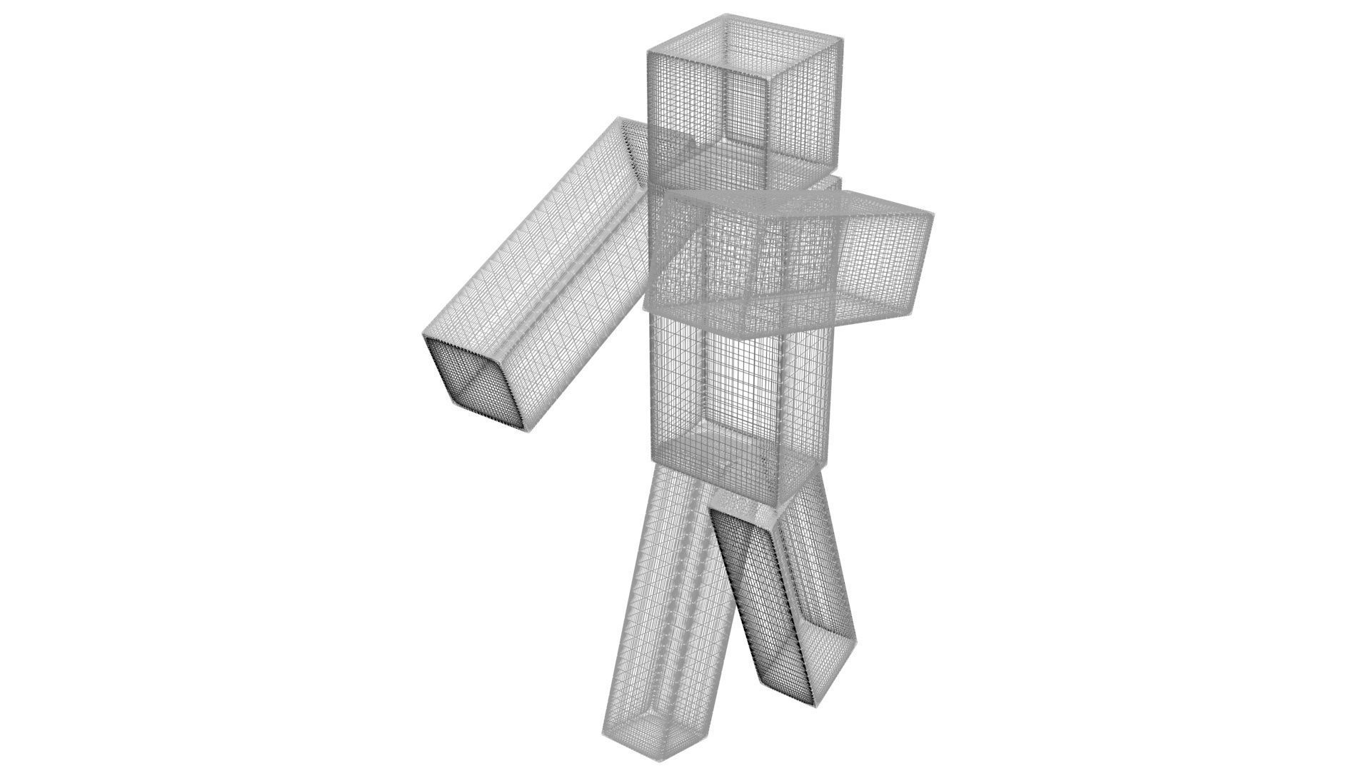 Walking Minecraft Zombie Pigman 3D model_50