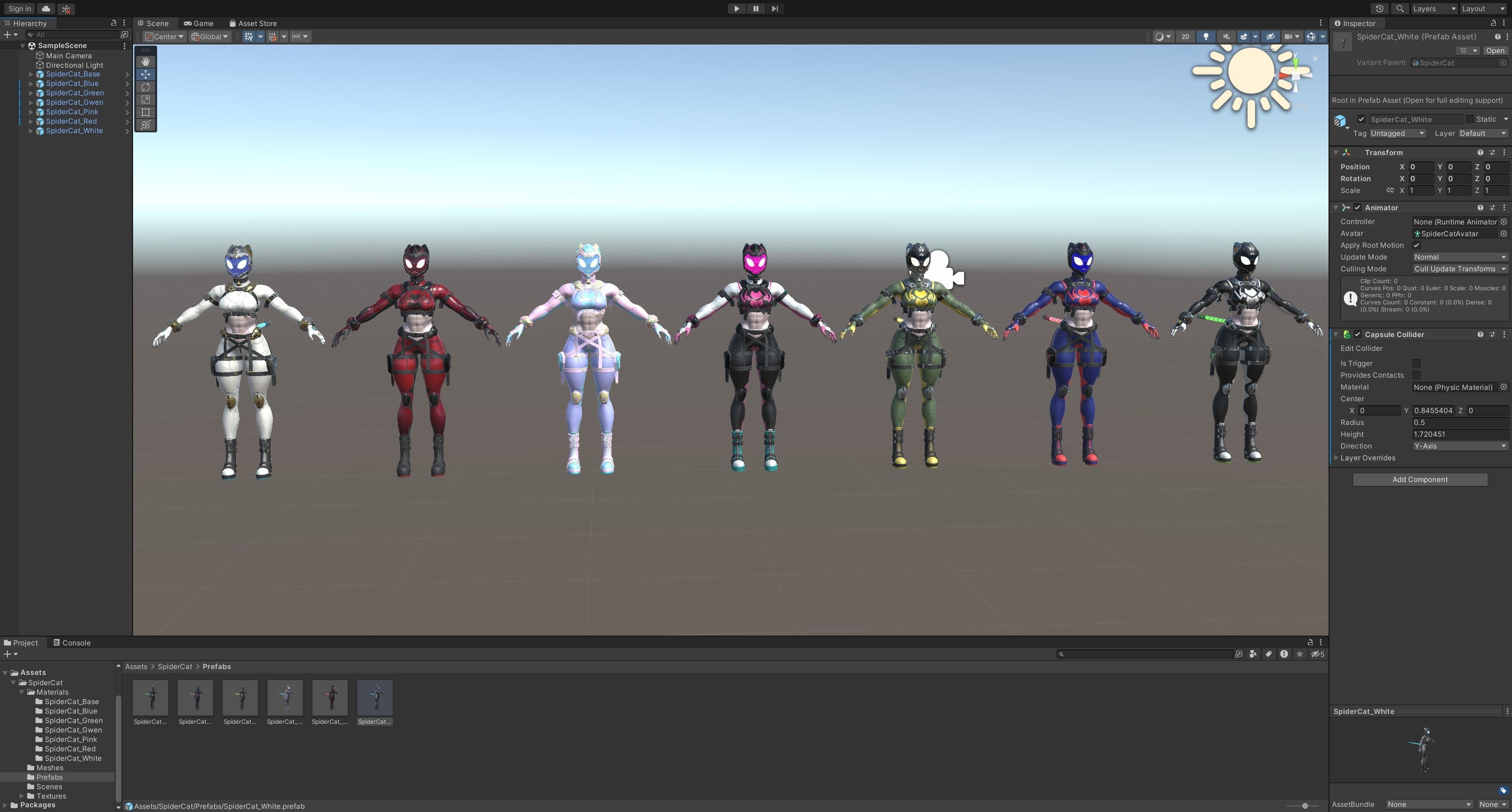 SpiderCat Low-poly 3D model_20