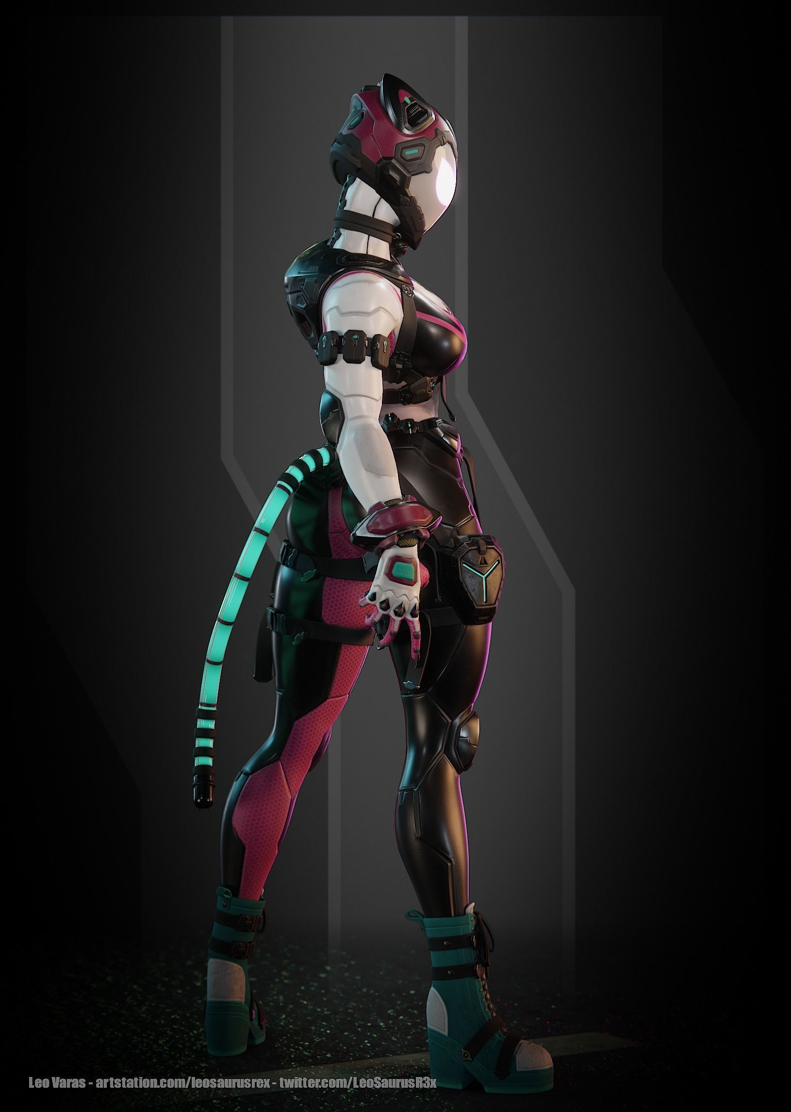 SpiderCat Low-poly 3D model_10