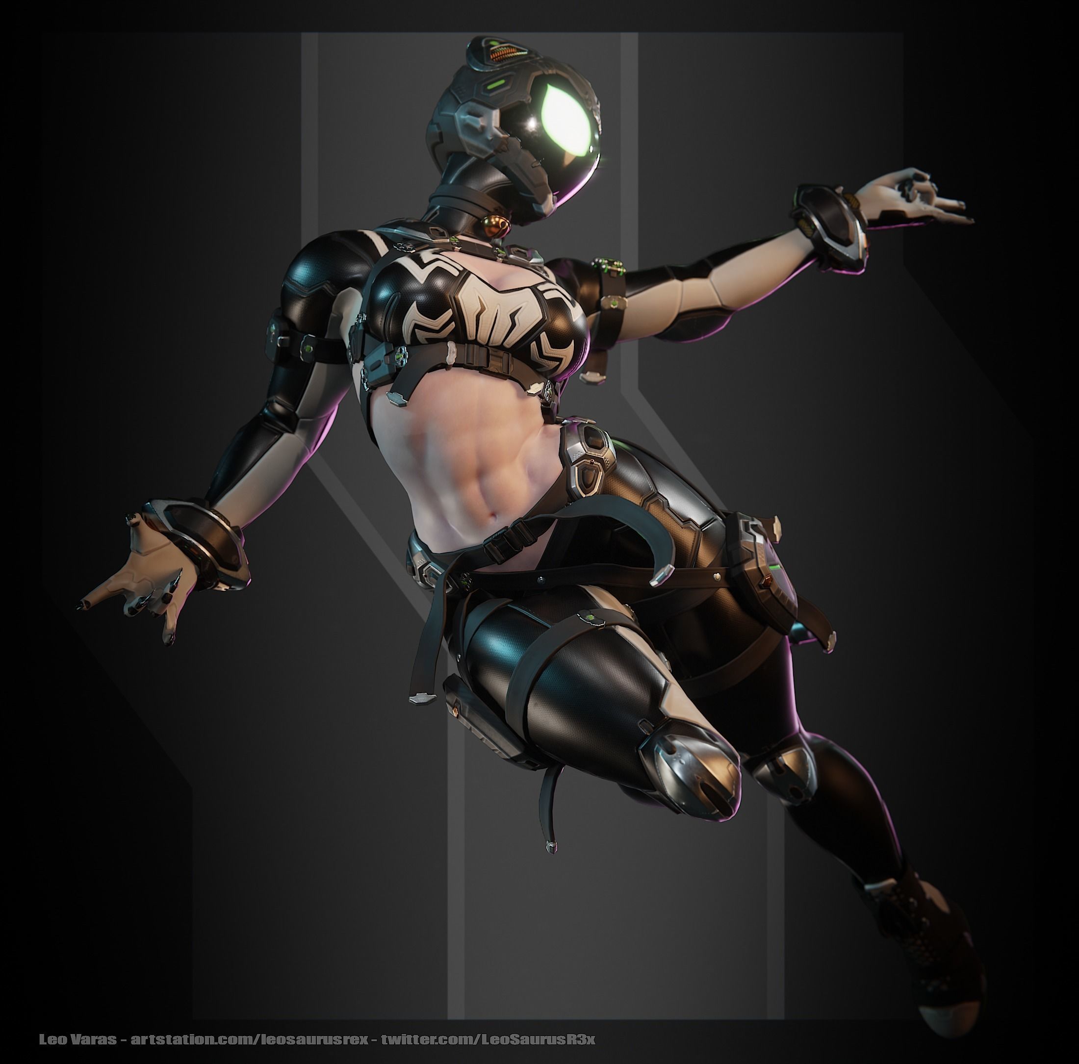 SpiderCat Low-poly 3D model_14