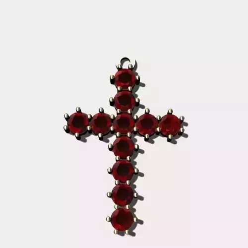 DIJE CRUZ DE PIEDRAS