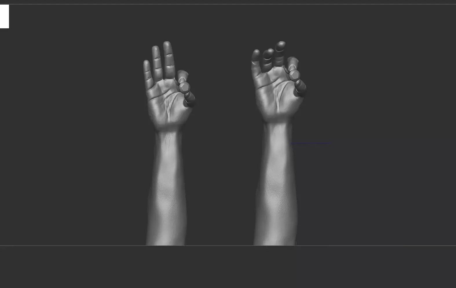 Hand holding diamond 3D print model