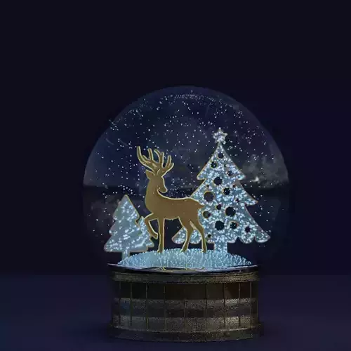 Snowglobe with snowfall