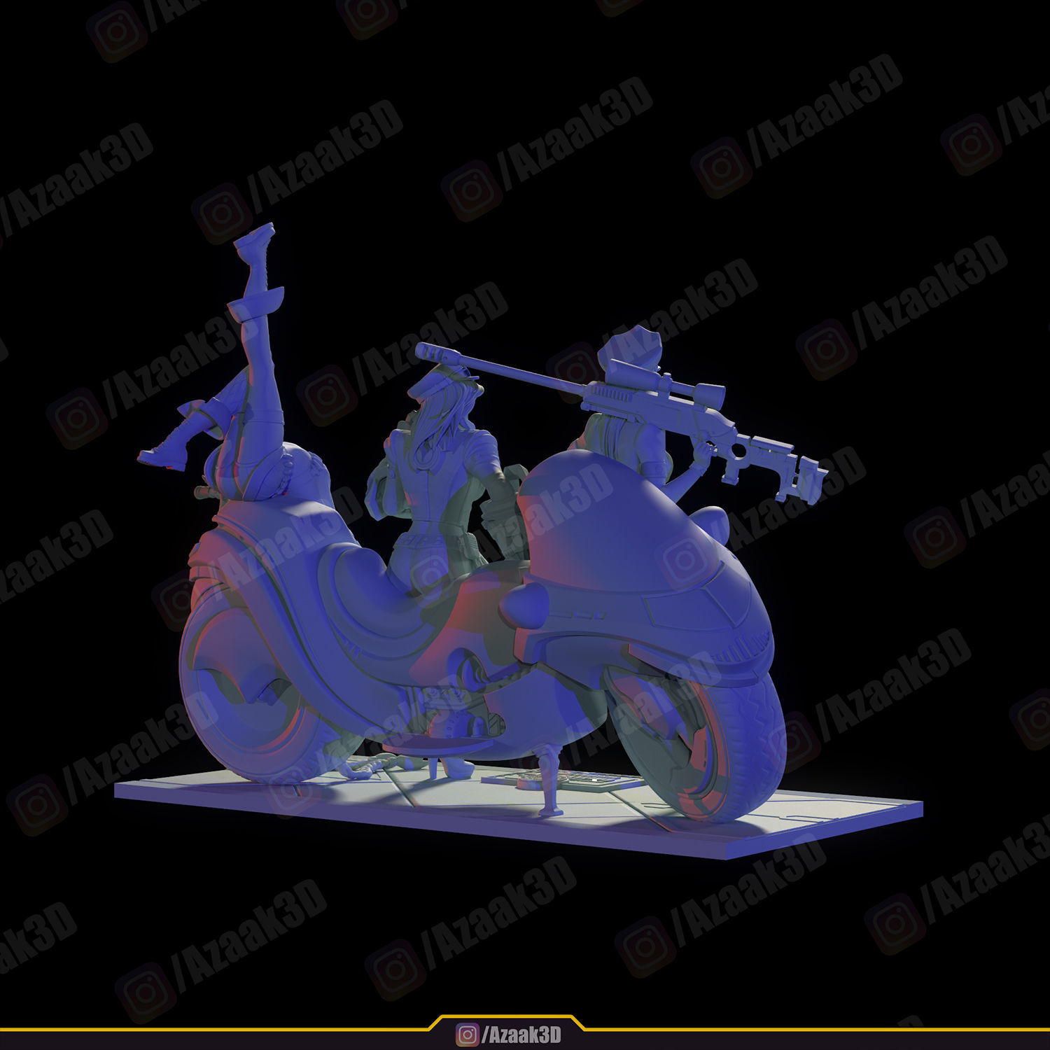 Piltovers Finest - Caitlyn Vi Jinx  3D print model_16