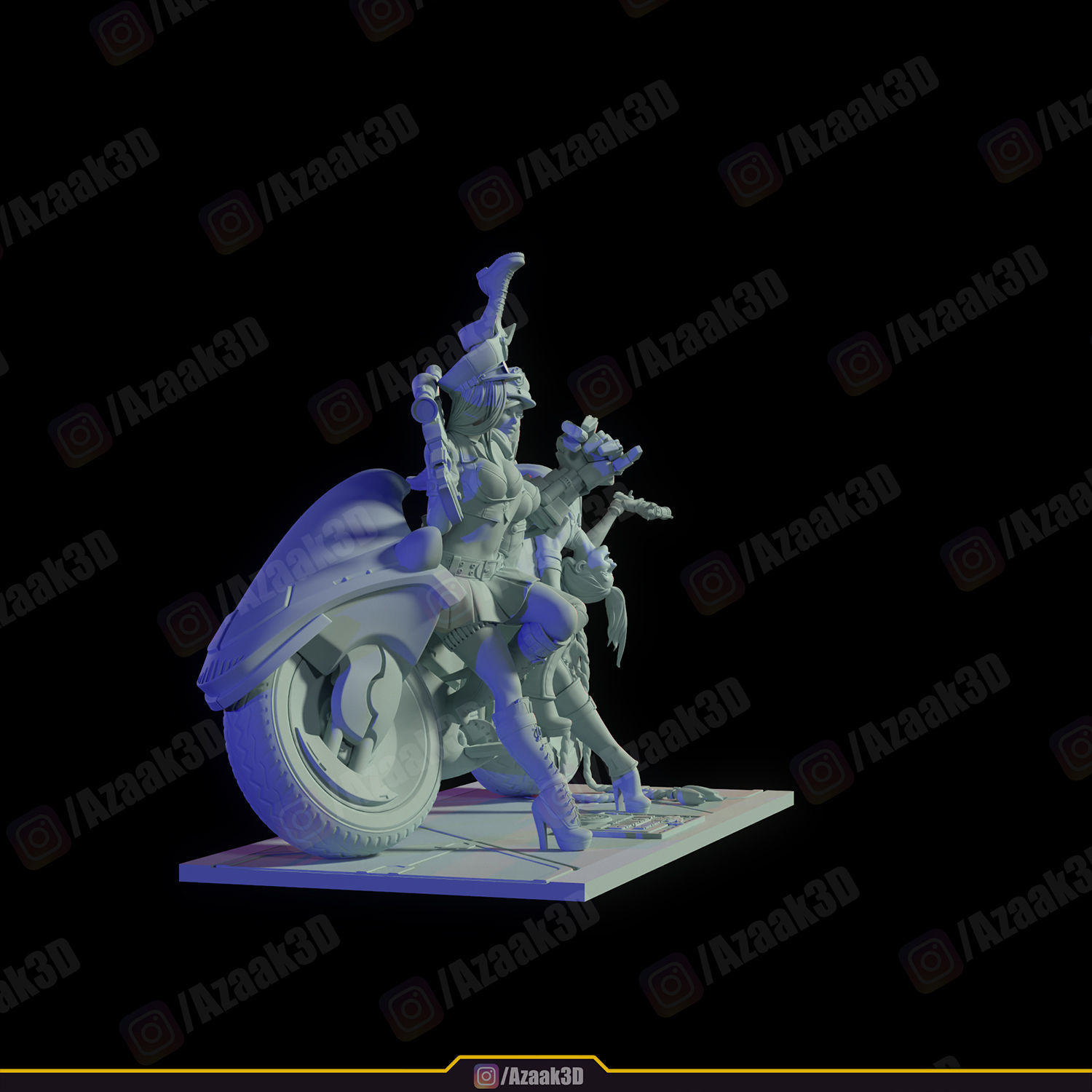 Piltovers Finest - Caitlyn Vi Jinx  3D print model_12