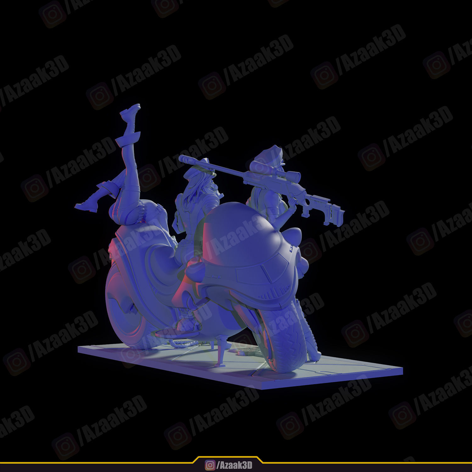 Piltovers Finest - Caitlyn Vi Jinx  3D print model_15
