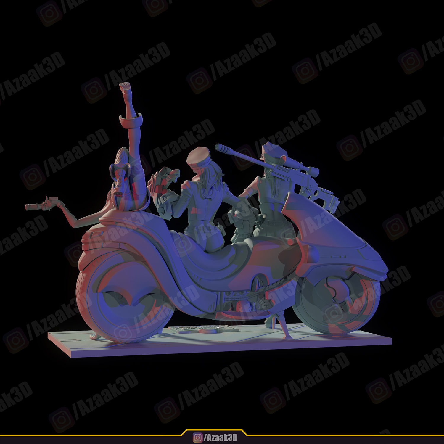 Piltovers Finest - Caitlyn Vi Jinx  3D print model_19
