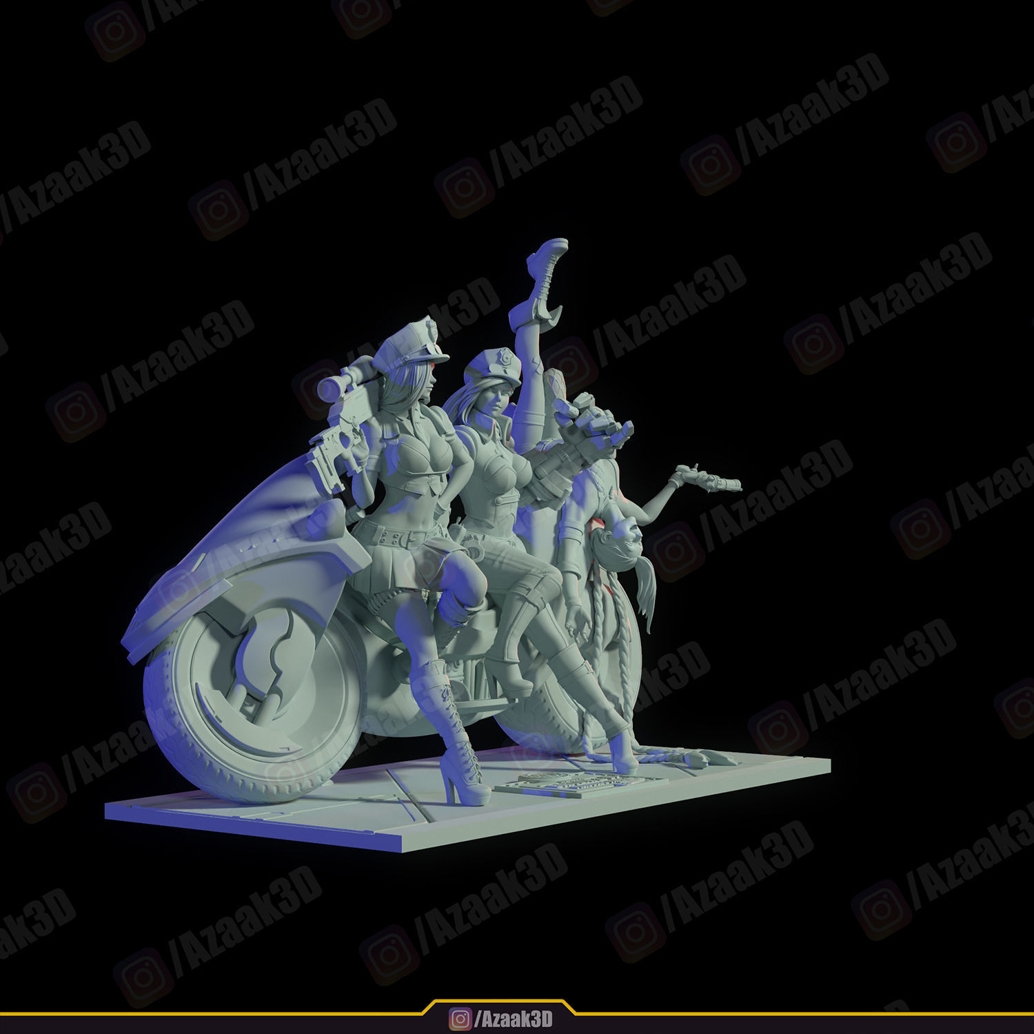 Piltovers Finest - Caitlyn Vi Jinx  3D print model_11
