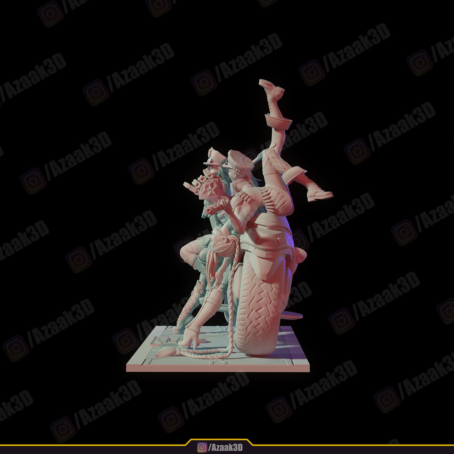 Piltovers Finest - Caitlyn Vi Jinx  3D print model_23
