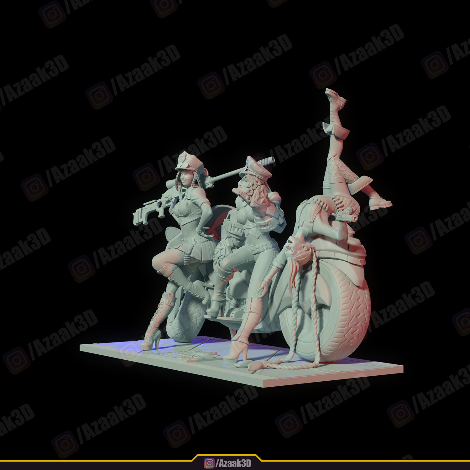 Piltovers Finest - Caitlyn Vi Jinx  3D print model_25