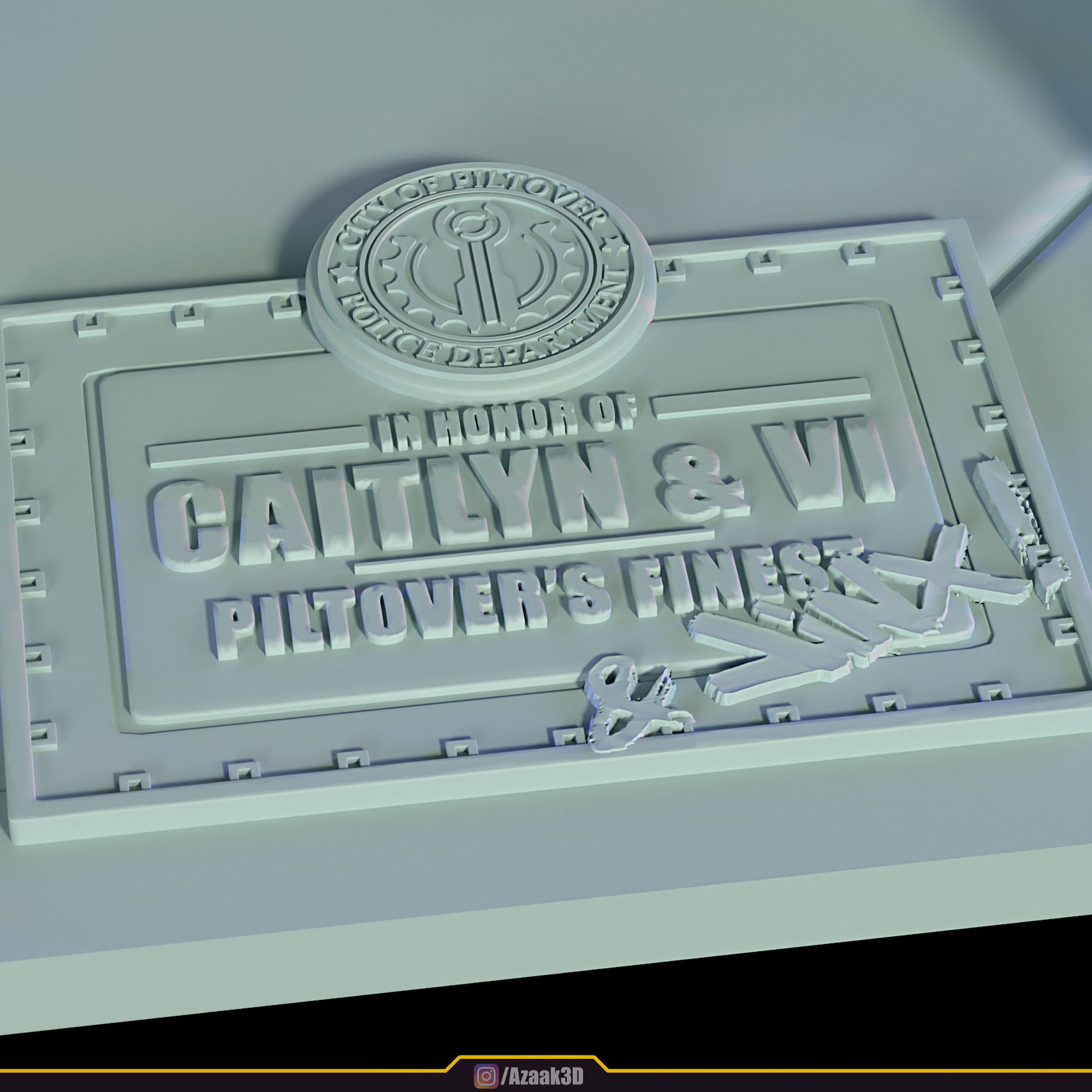 Piltovers Finest - Caitlyn Vi Jinx  3D print model_7