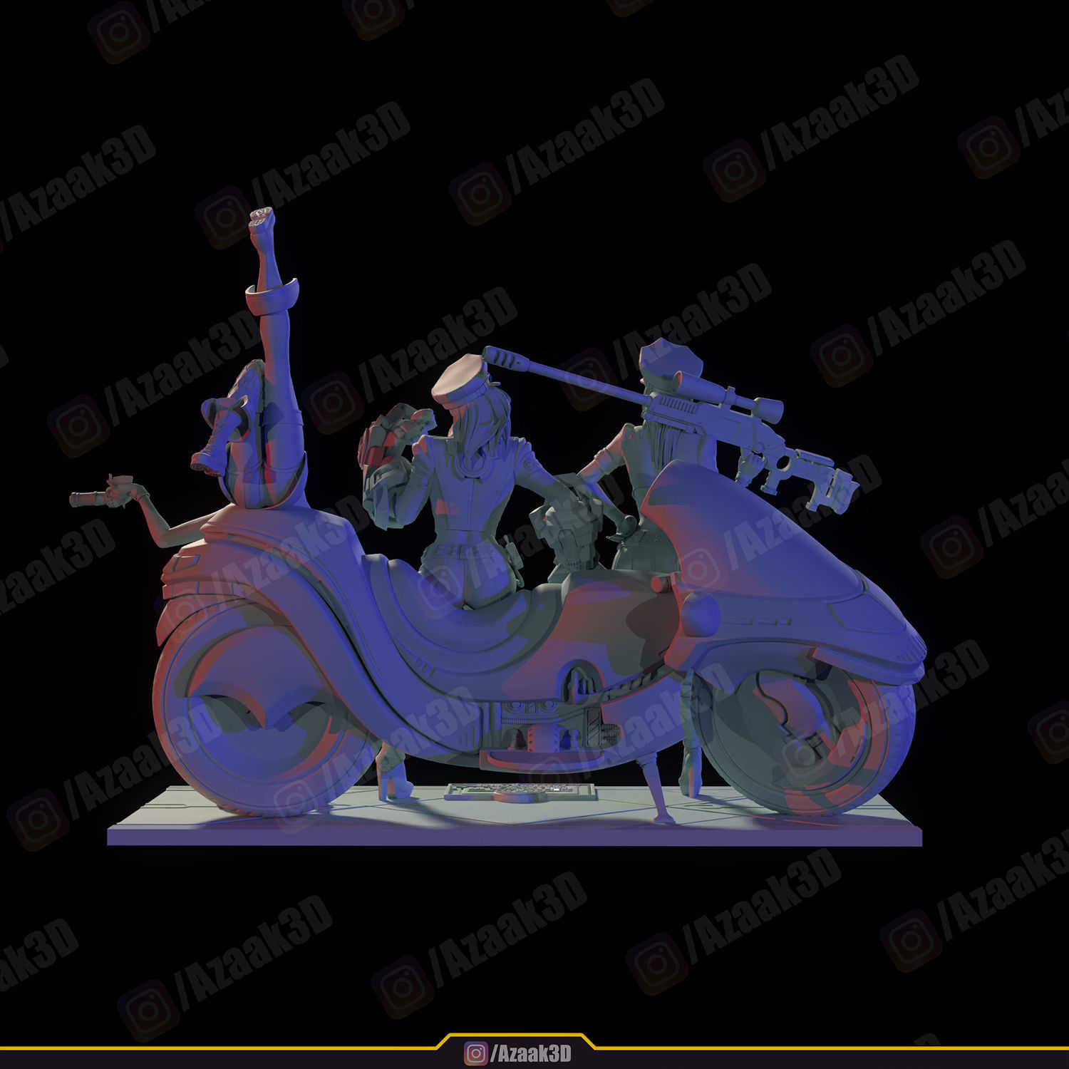 Piltovers Finest - Caitlyn Vi Jinx  3D print model_18