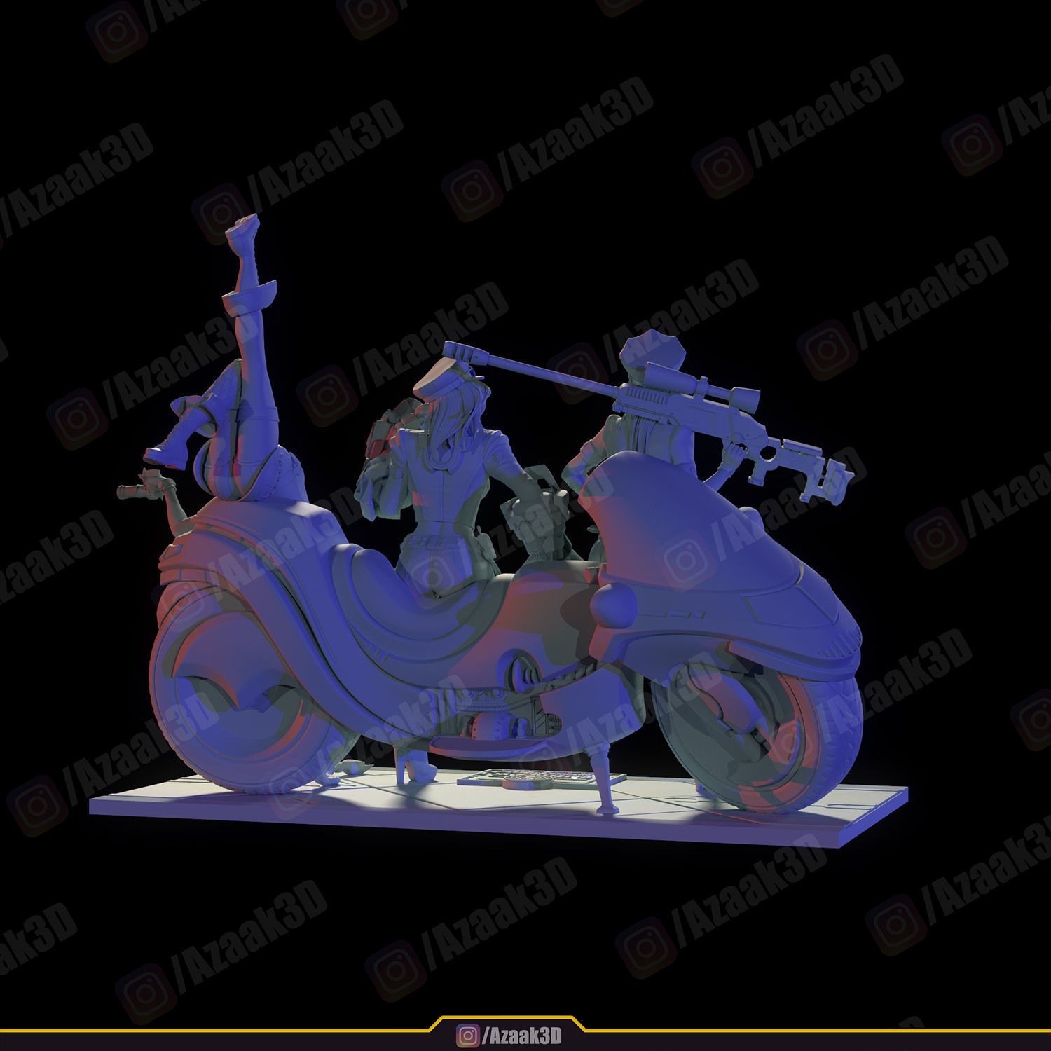 Piltovers Finest - Caitlyn Vi Jinx  3D print model_17