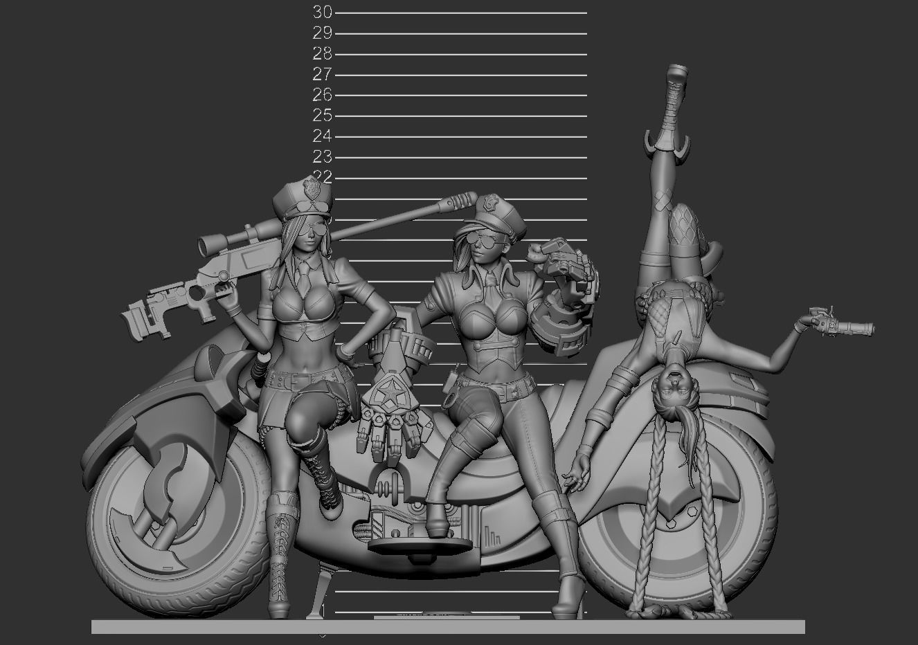 Piltovers Finest - Caitlyn Vi Jinx  3D print model_28