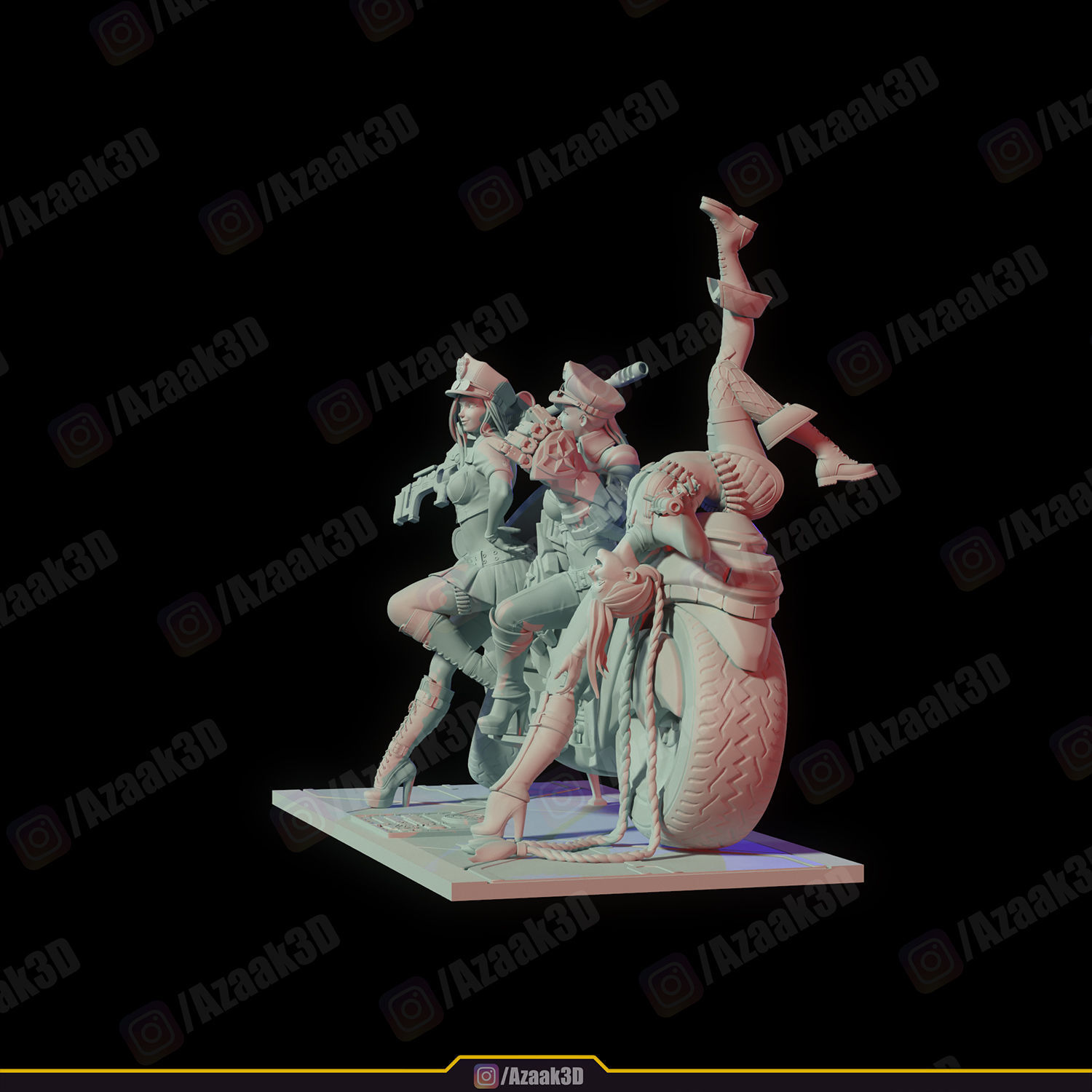 Piltovers Finest - Caitlyn Vi Jinx  3D print model_24
