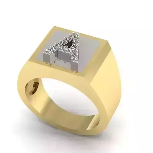 Ring with the letter A N01589
