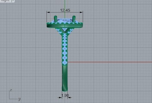 Oval Halo Ring 1384 3D print model_7