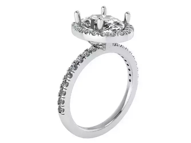 Oval Halo Ring 1384