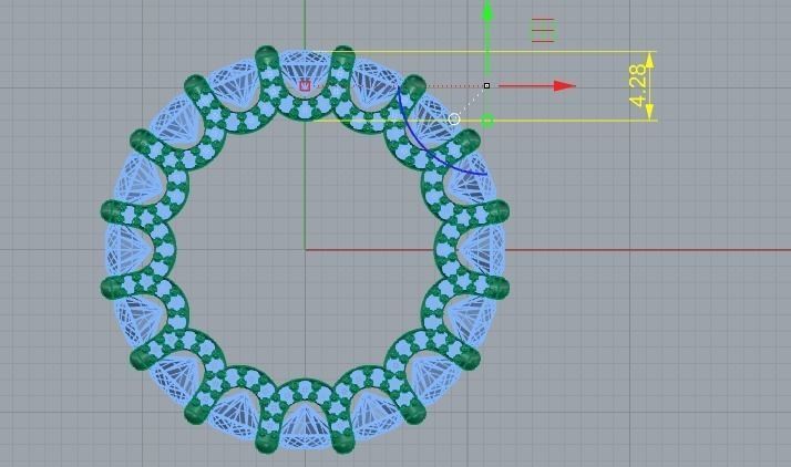 Ring N01577 3D print model_4