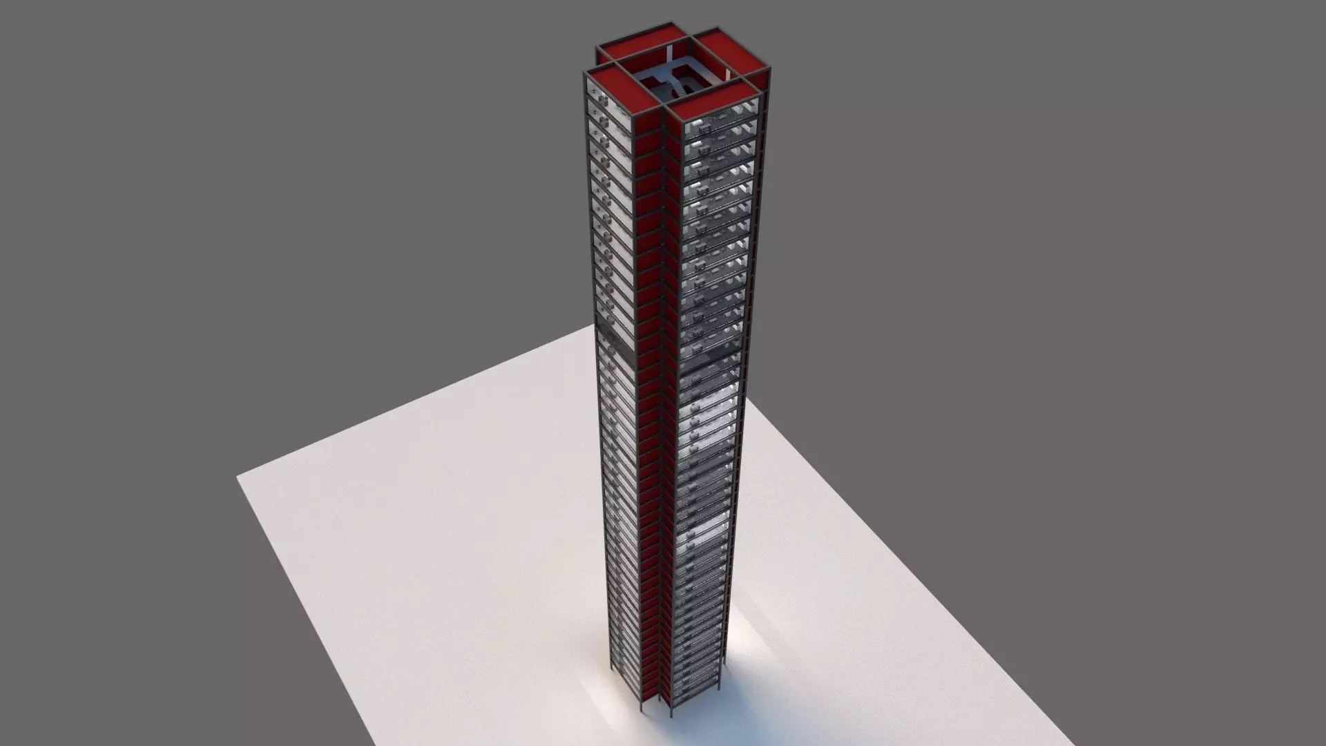 Container House Skyscraper 3D model_0