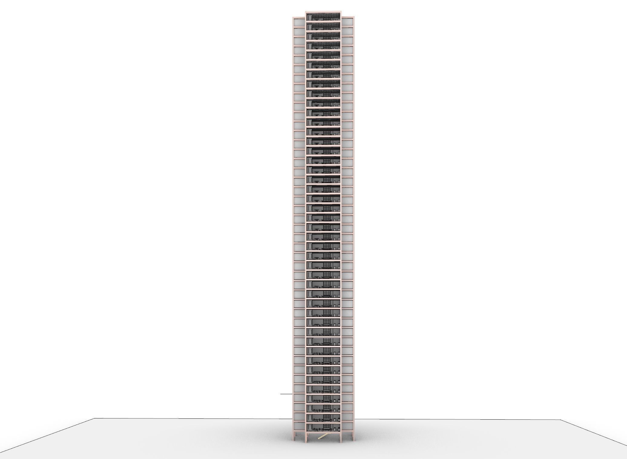 Container House Skyscraper 3D model_8