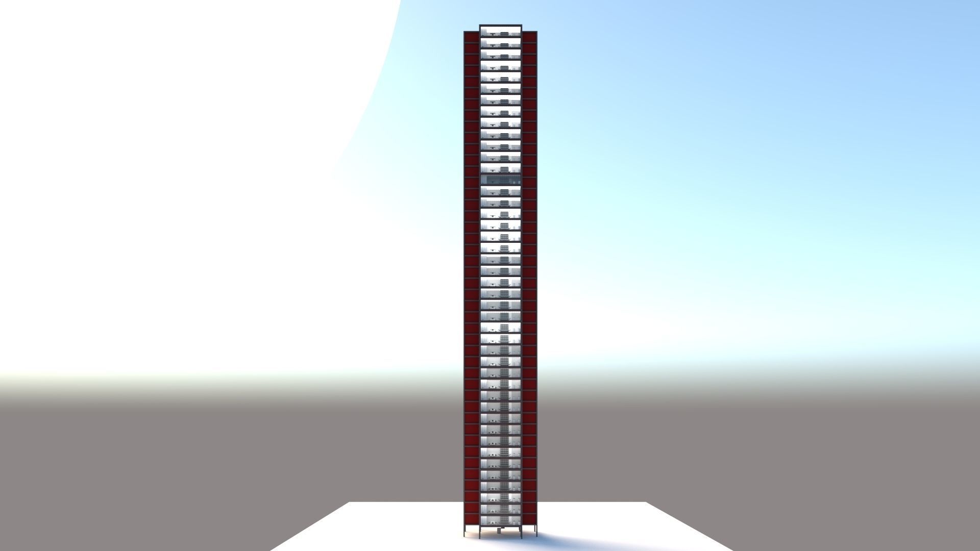 Container House Skyscraper 3D model_3