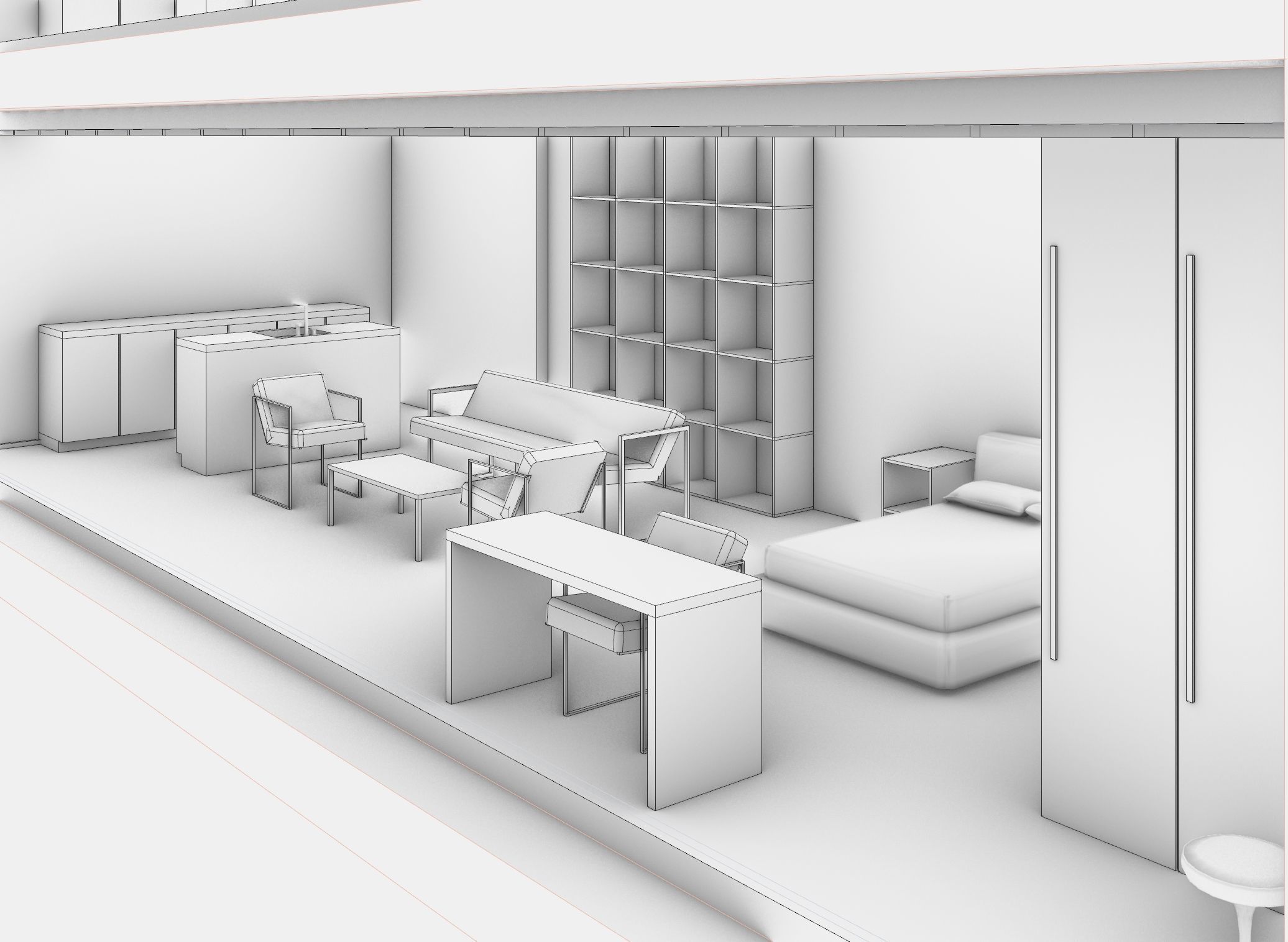 Container House Skyscraper 3D model_2