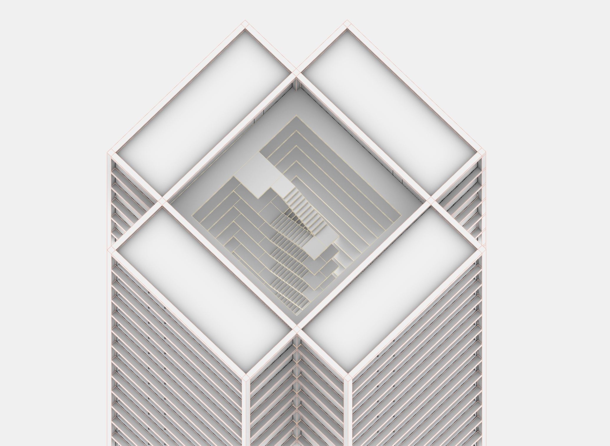 Container House Skyscraper 3D model_9