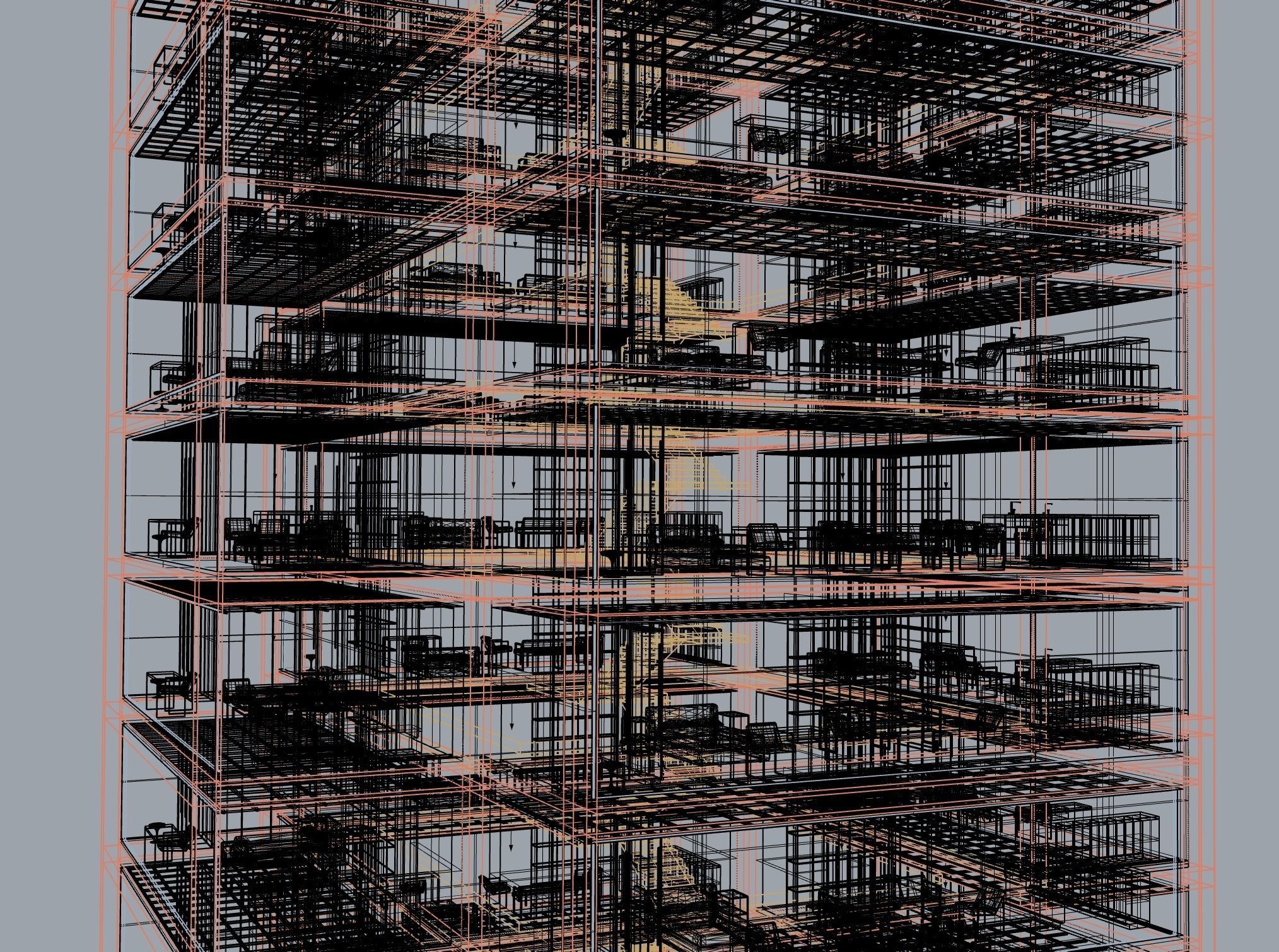 Container House Skyscraper 3D model_6