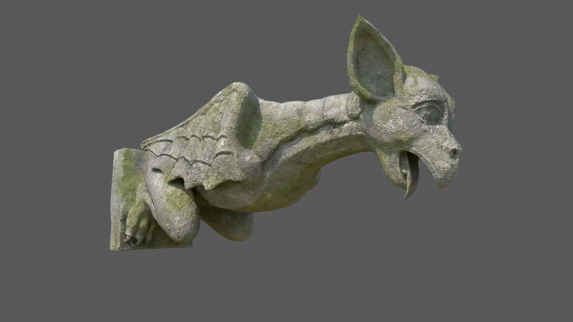 Gargoyle09 Low-poly 3D model_0