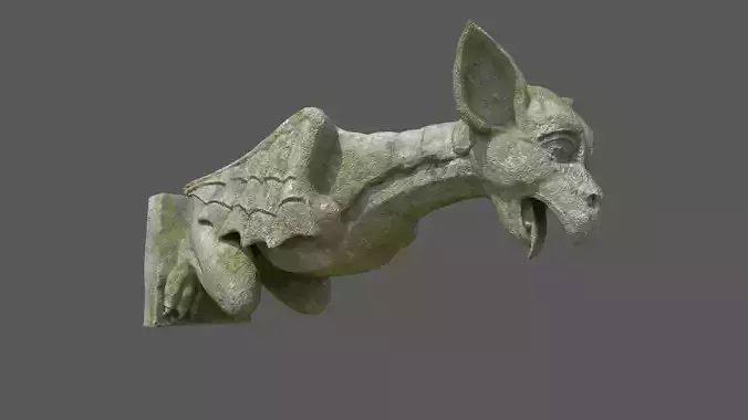 Gargoyle09 Low-poly 3D model