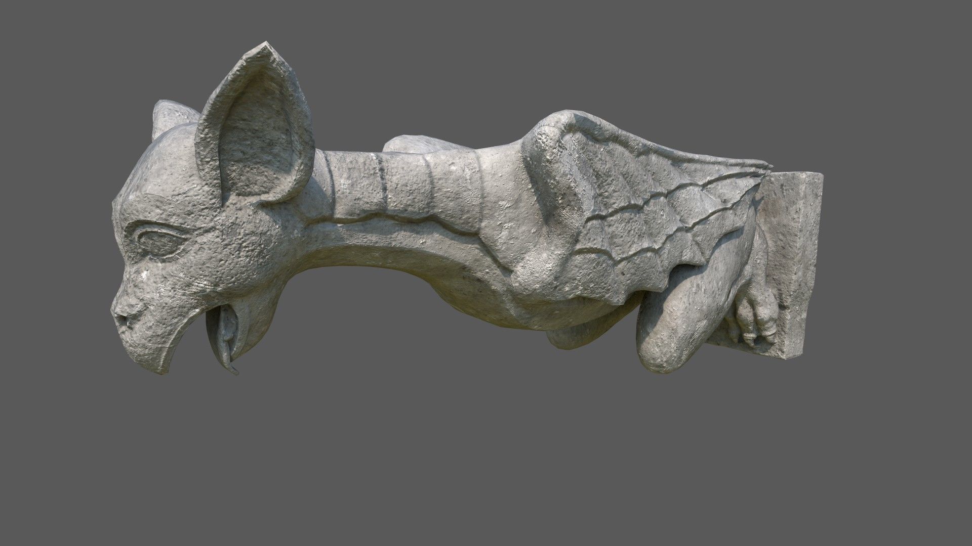 Gargoyle09 Low-poly 3D model_11