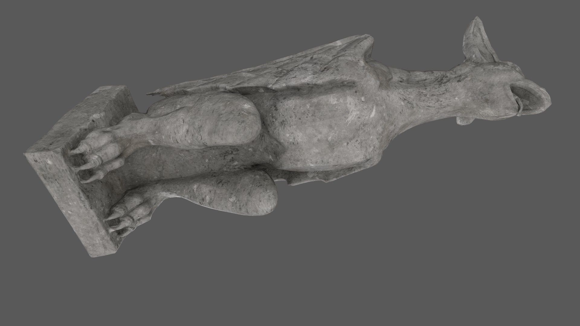 Gargoyle09 Low-poly 3D model_13