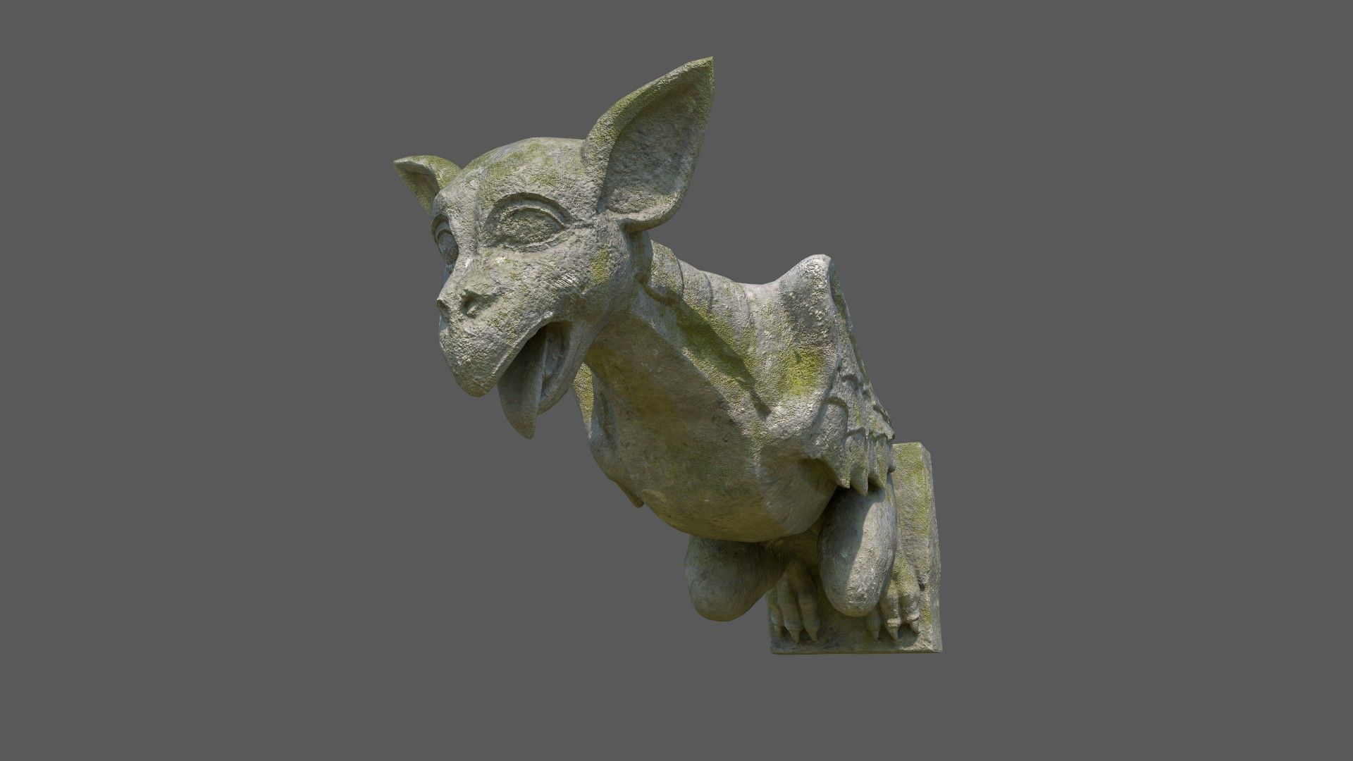 Gargoyle09 Low-poly 3D model_4