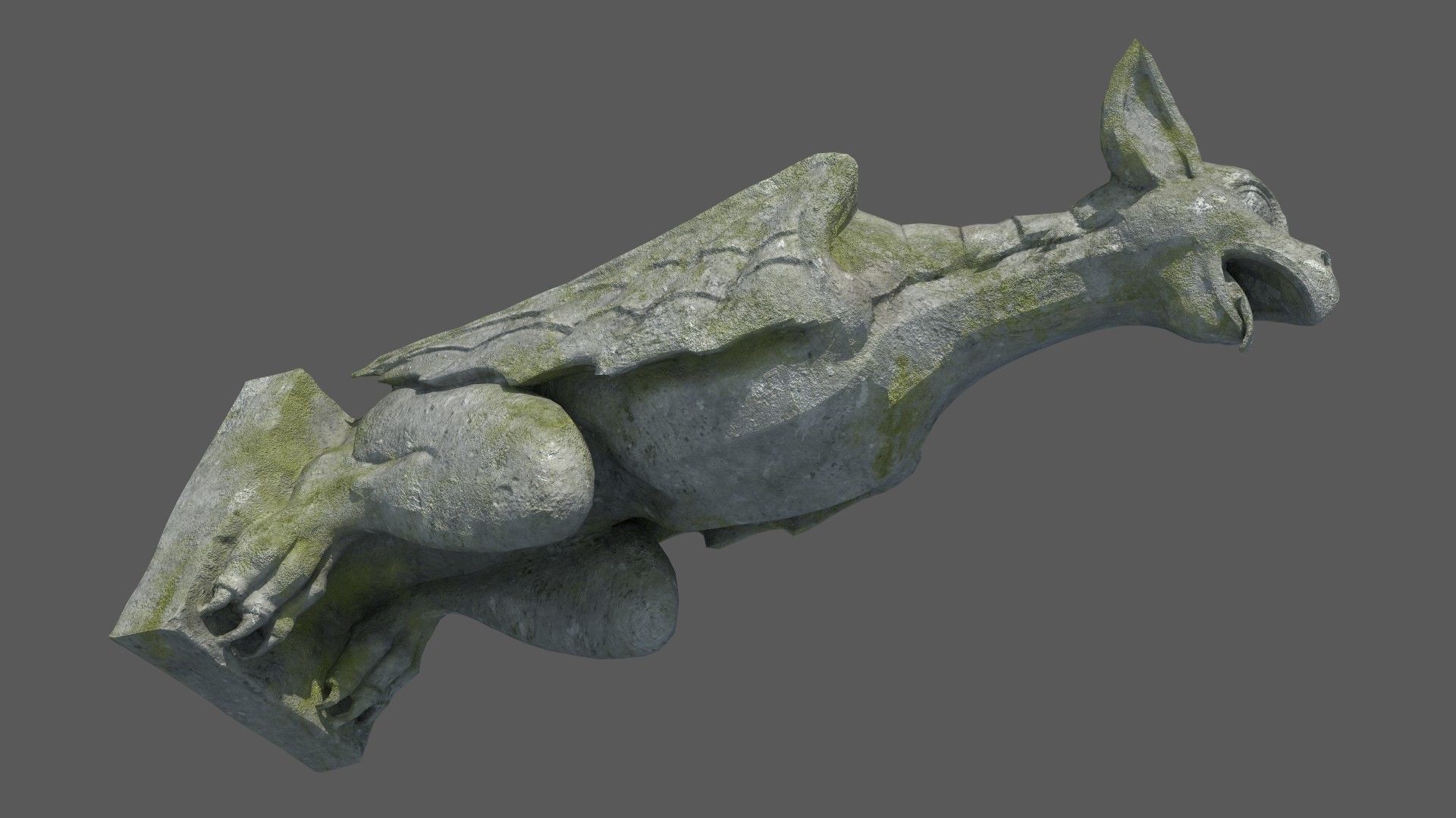 Gargoyle09 Low-poly 3D model_5